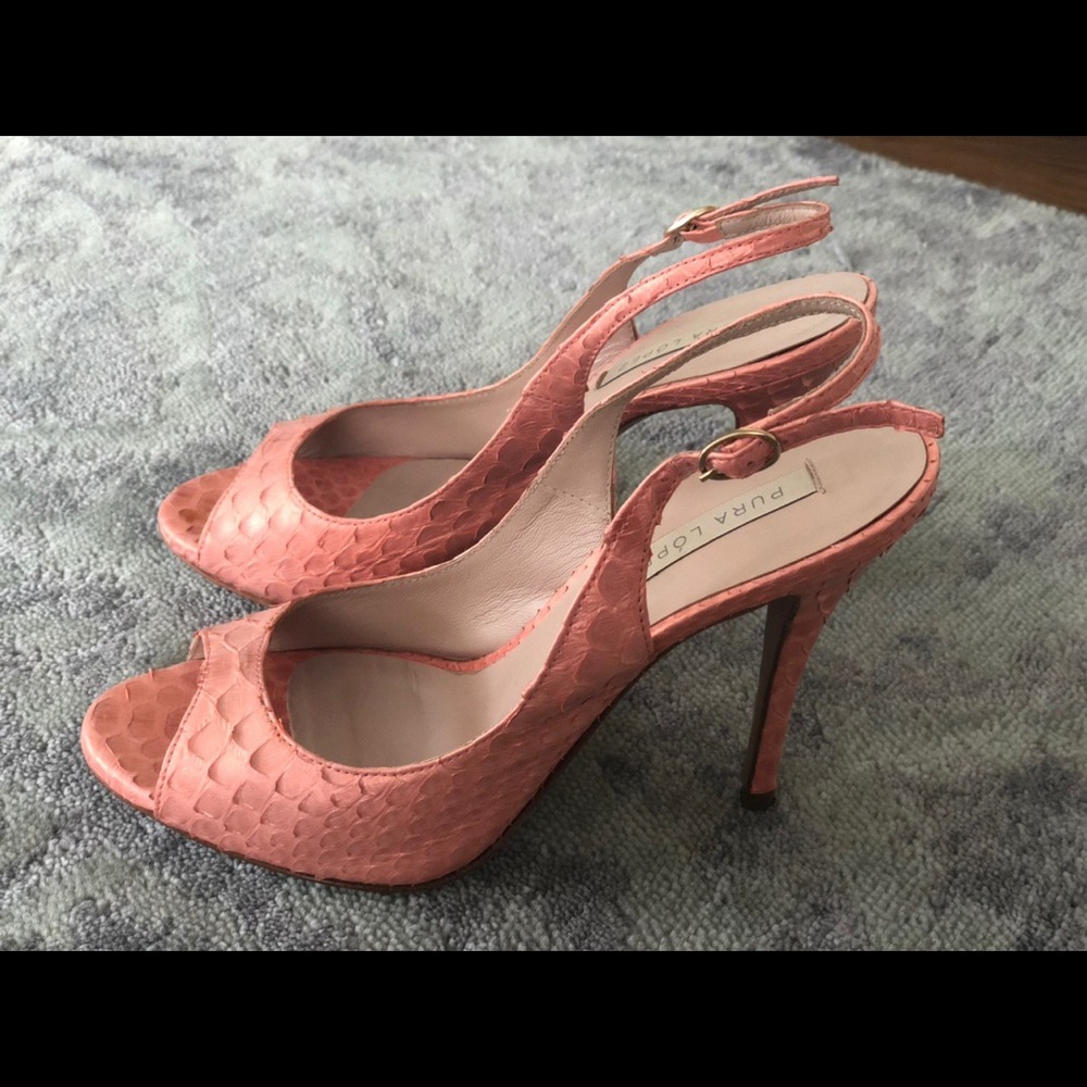 Beautifully Made Python Height Heels Italian Shoes - image 1